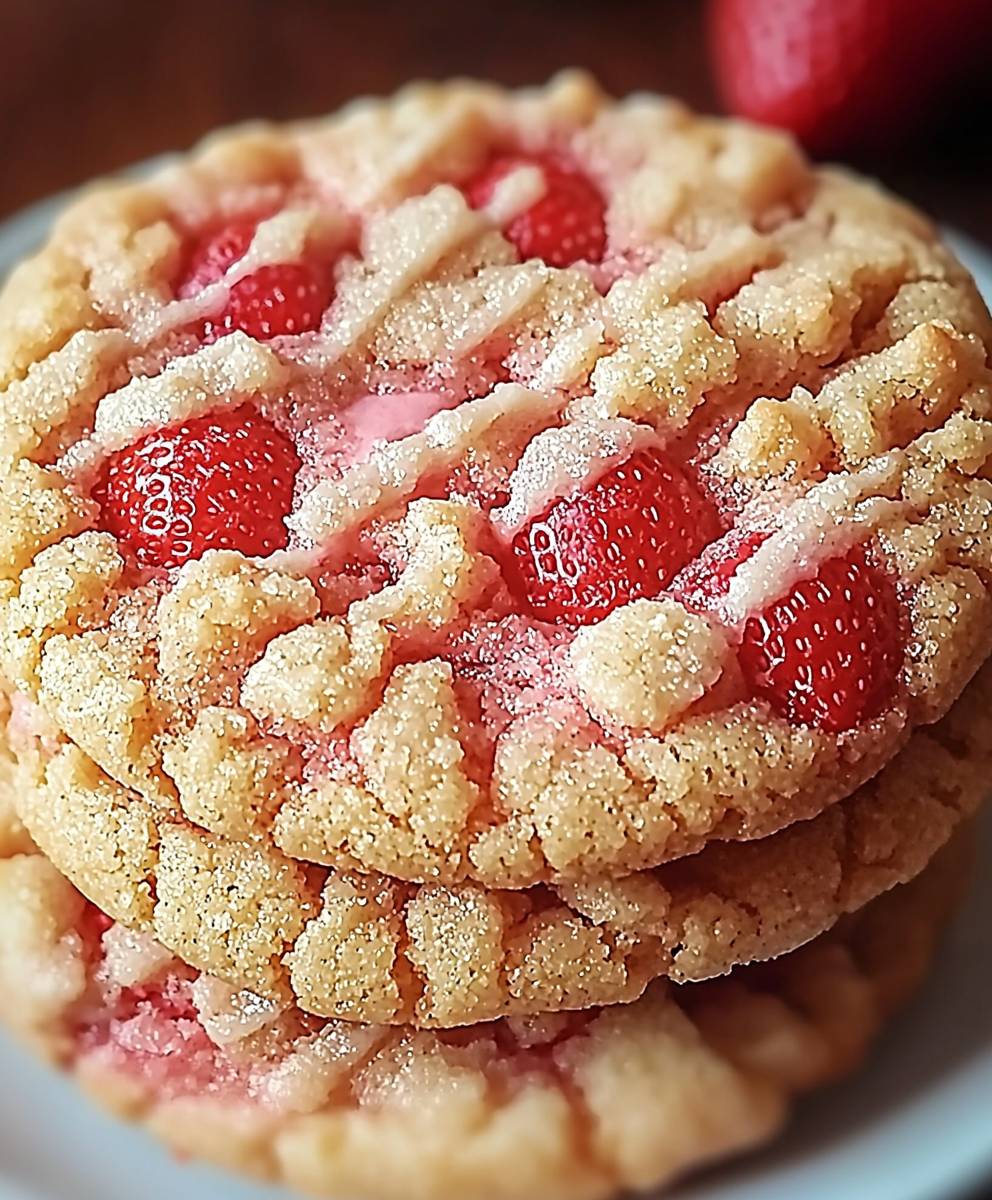 Erdbeer Crunch Kekse backen
