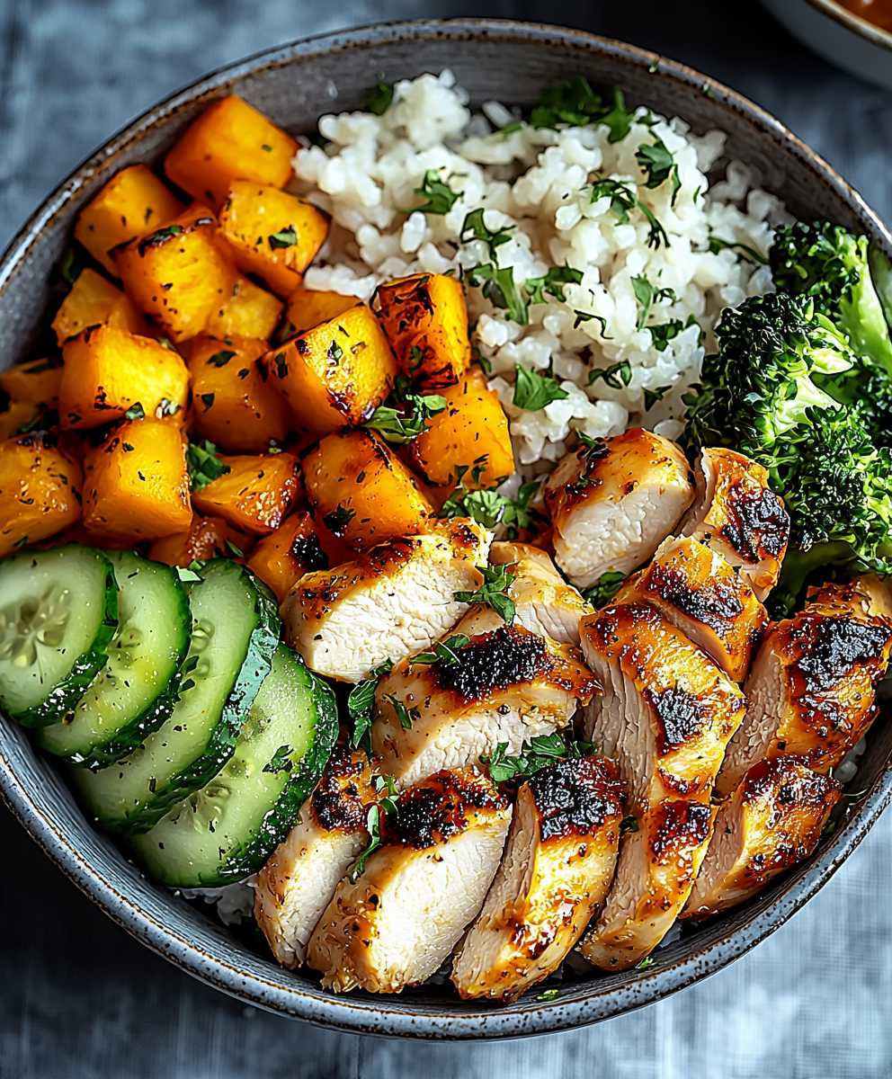 Low Carb Hähnchen Bowl