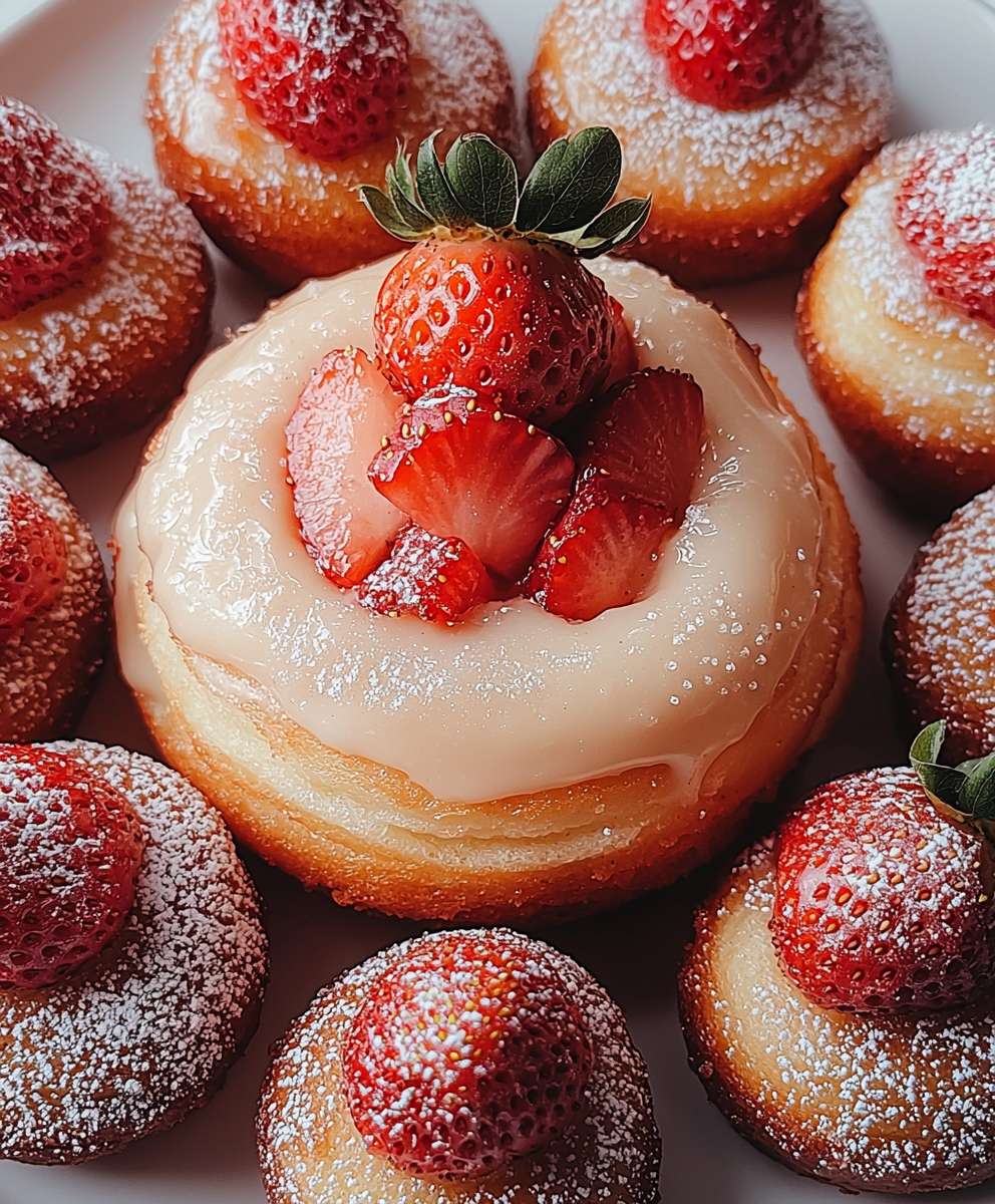 Erdbeer Vanille Cronut