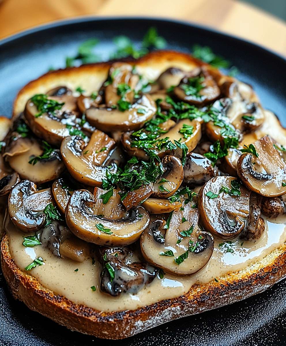 Cremiger Pilz Toast