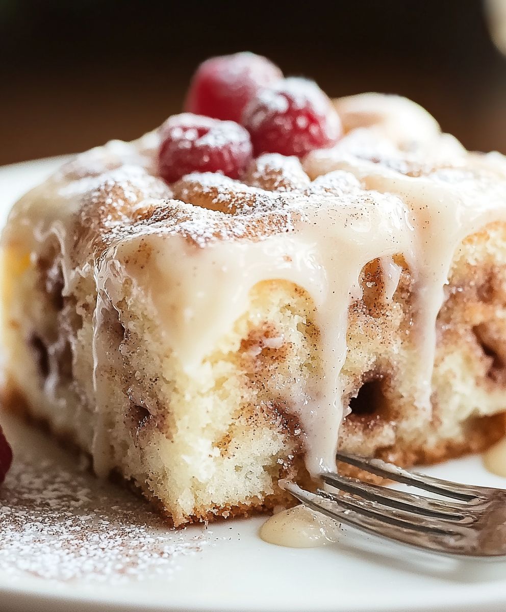 Zimtschnecken Poke Kuchen