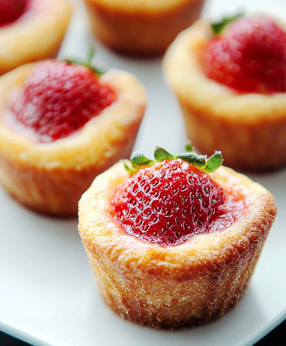 Mini-Erdbeer-Friands backen