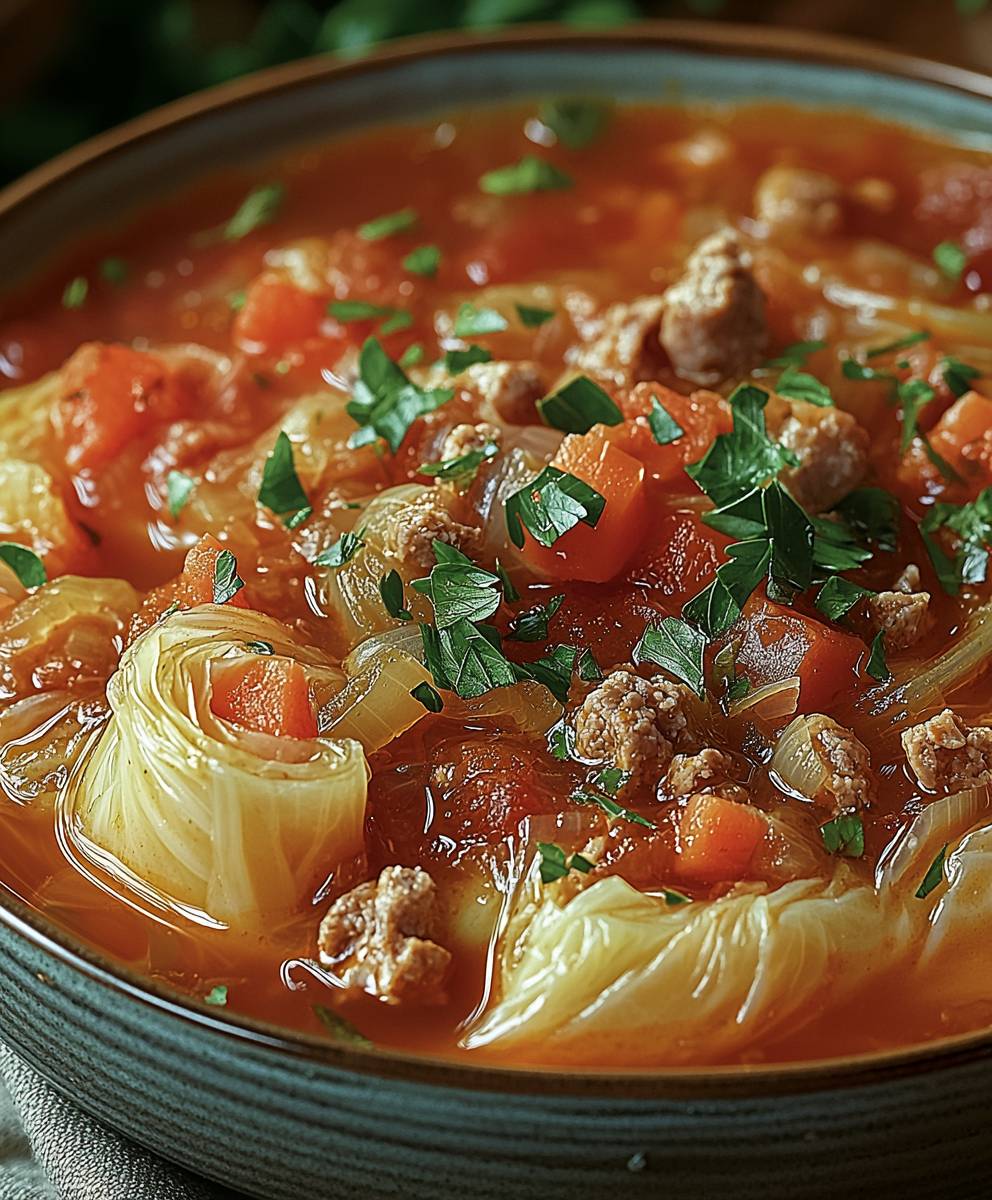 Kohlrouladen Suppe