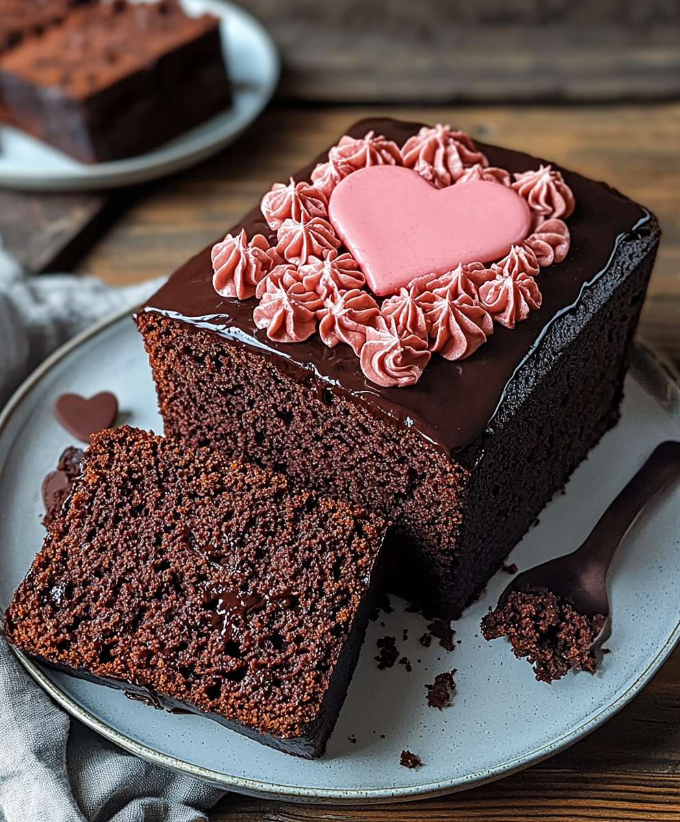 Schokoladenkuchen mit Herz