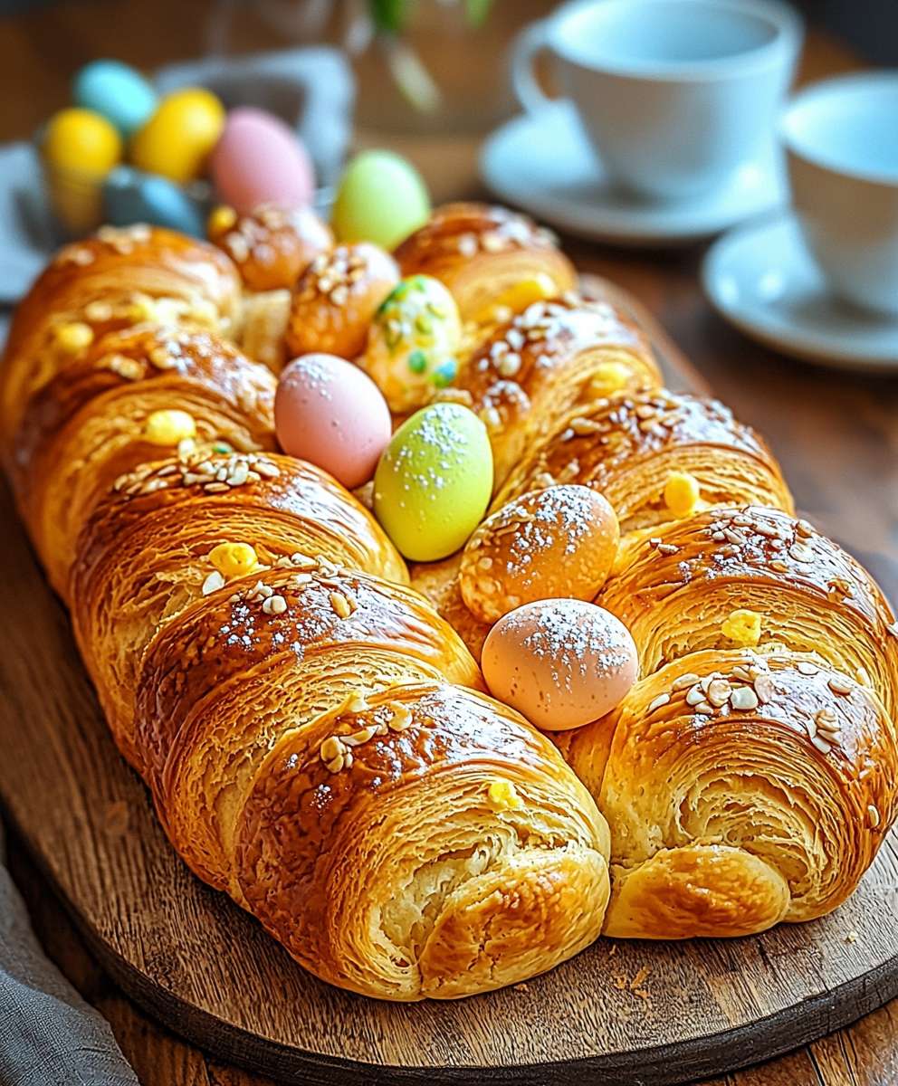 Gefüllter Osterzopf backen