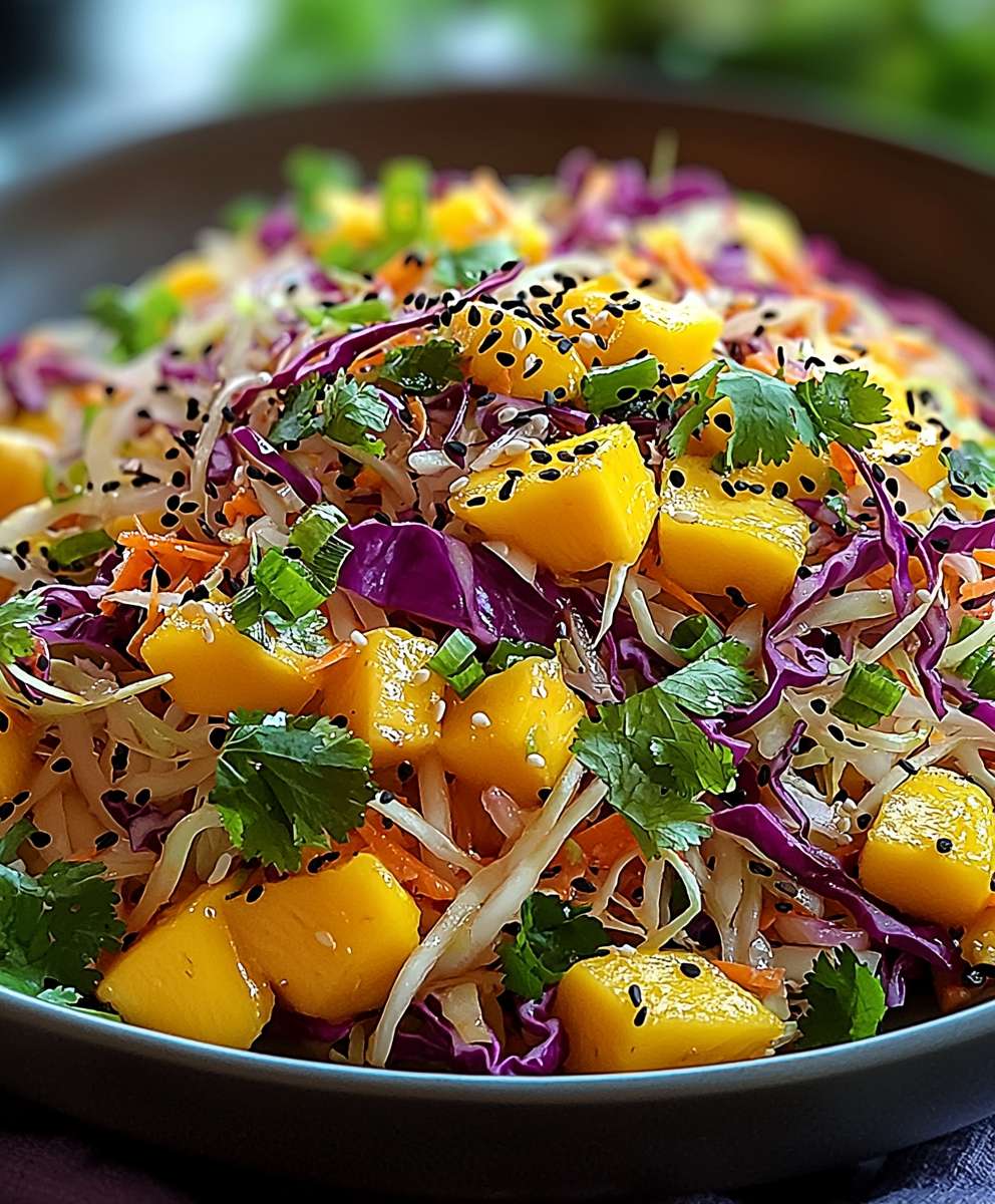 Asiatischer Spitzkohl Mango Salat