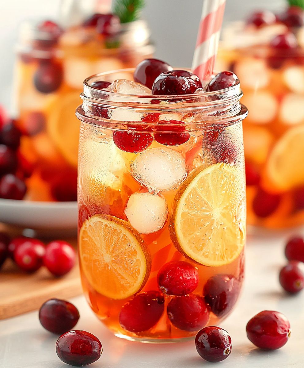 Festlicher Cranberry Eistee