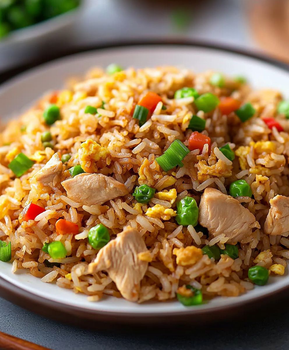 Gebratener Hühnchenreis kochen