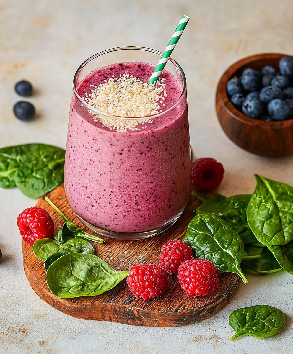 Beeren Spinat Smoothie
