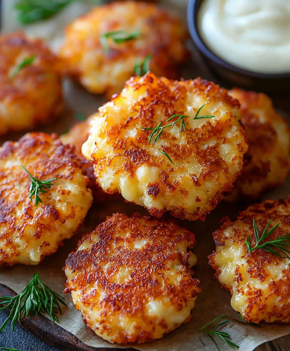 Hähnchen-Krapfen mit Käse