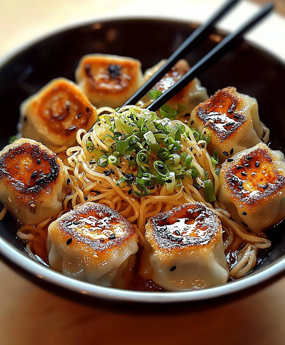 Scharfe Ramen Teigtaschen