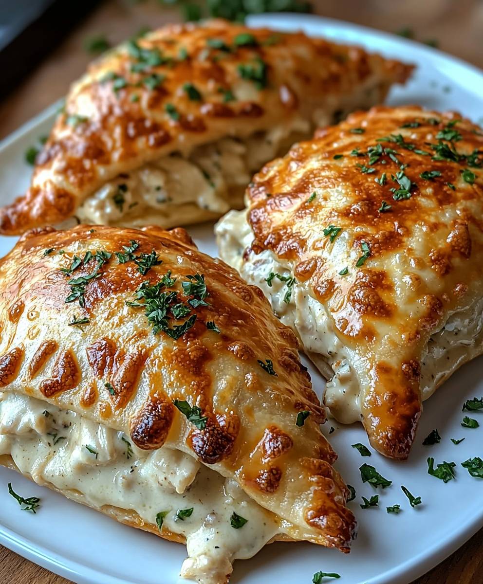Hühnchen Alfredo Calzones