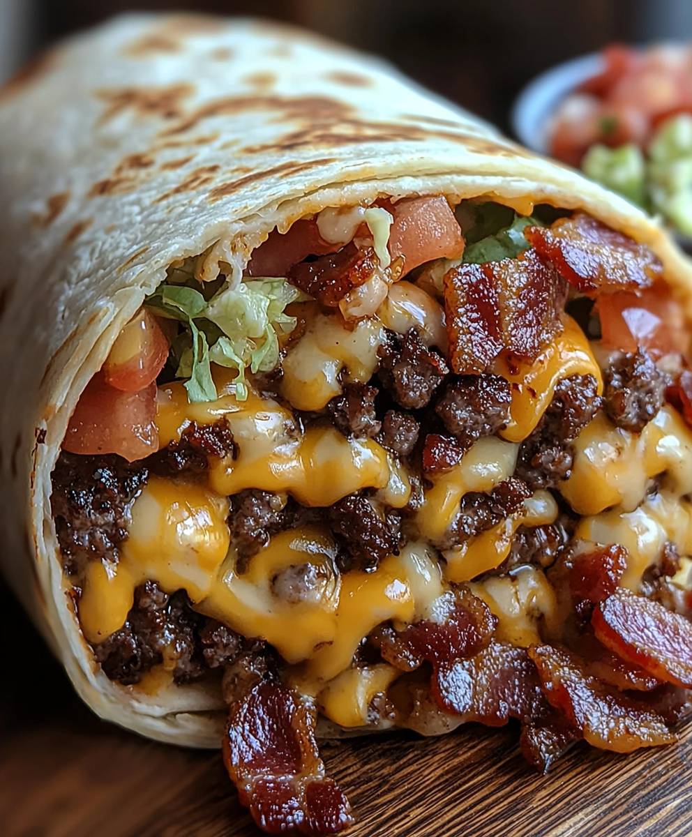 Bacon Cheeseburger Burrito