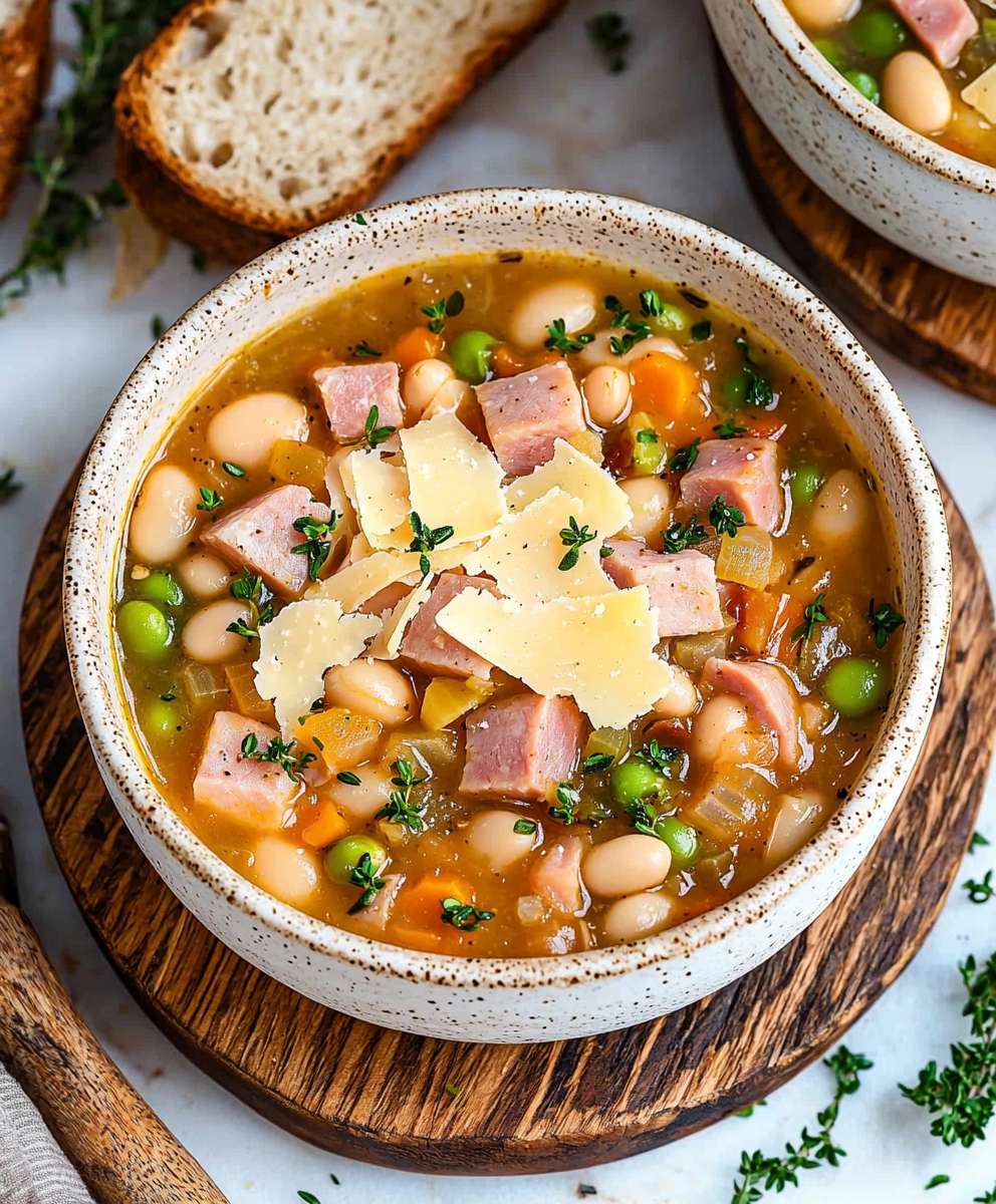 Cannellini Bohnen Schinken Suppe