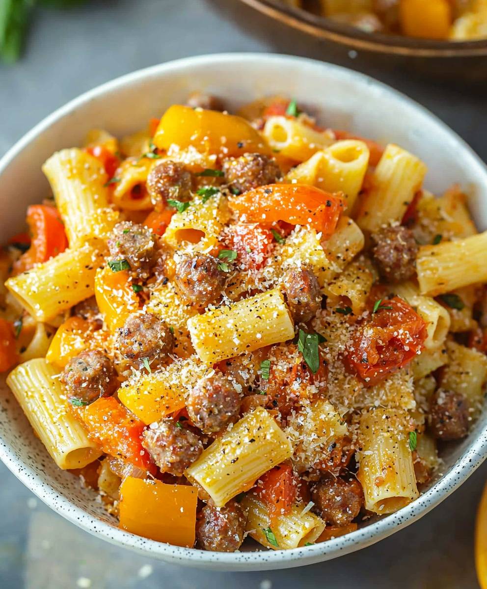 Wurst Paprika Pasta