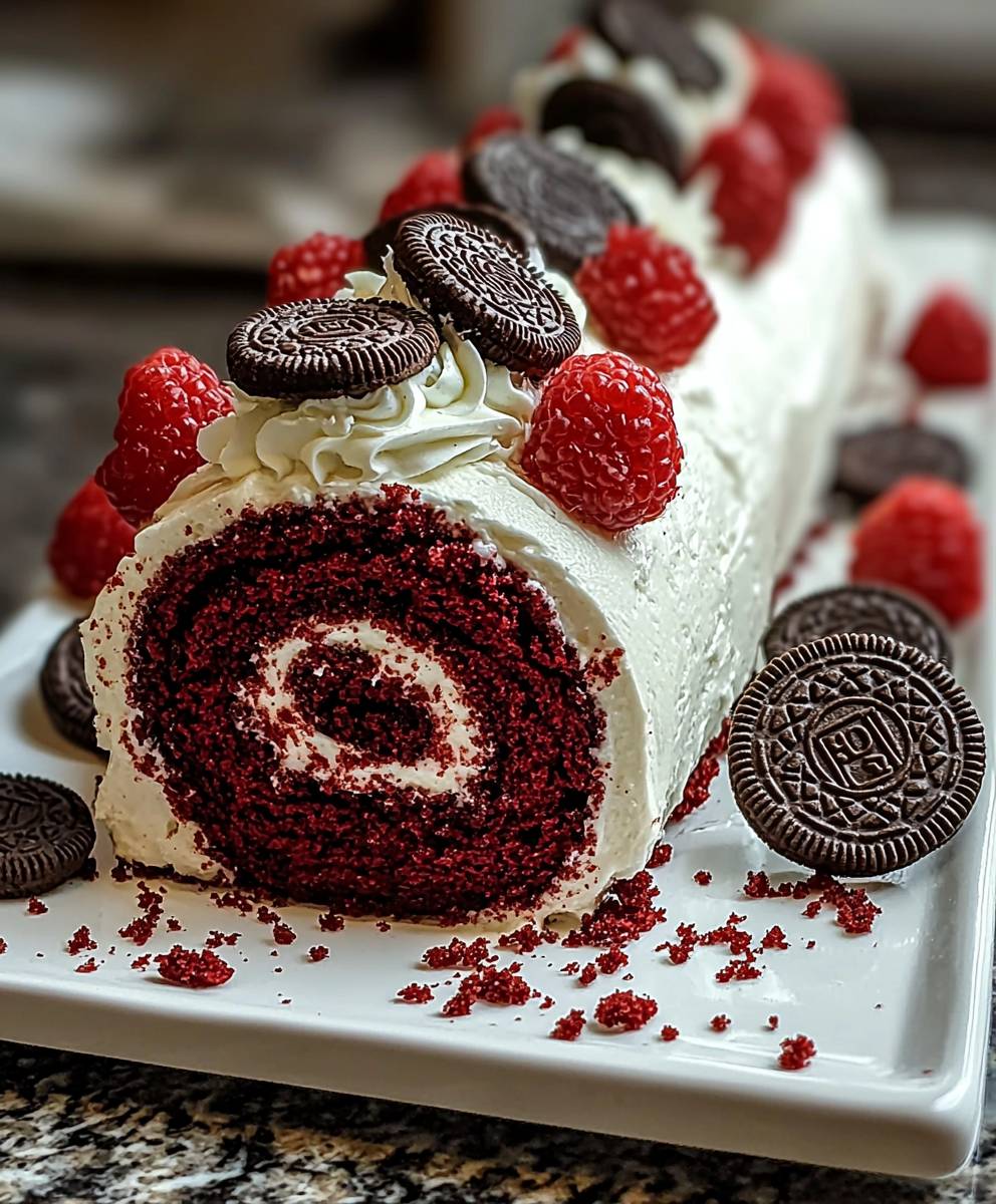 Red Velvet Oreo Kuchenrolle
