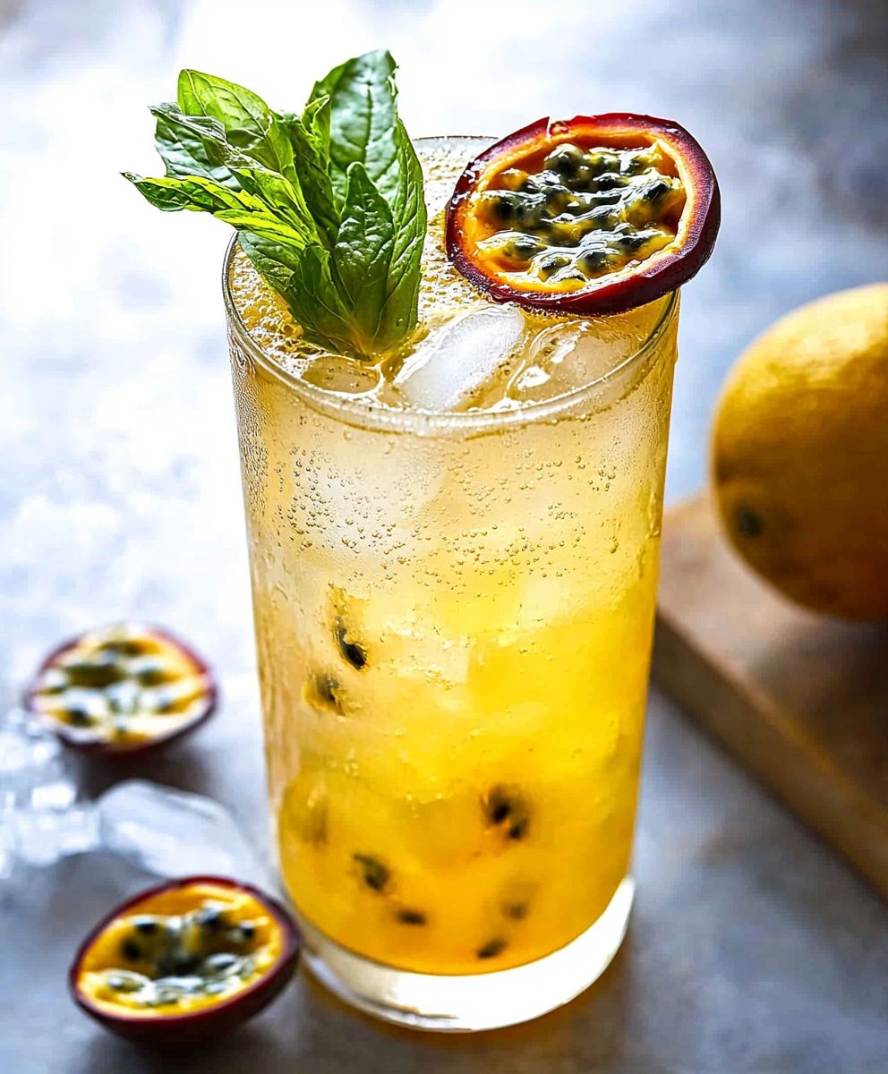 Passionsfrucht Wodka Soda