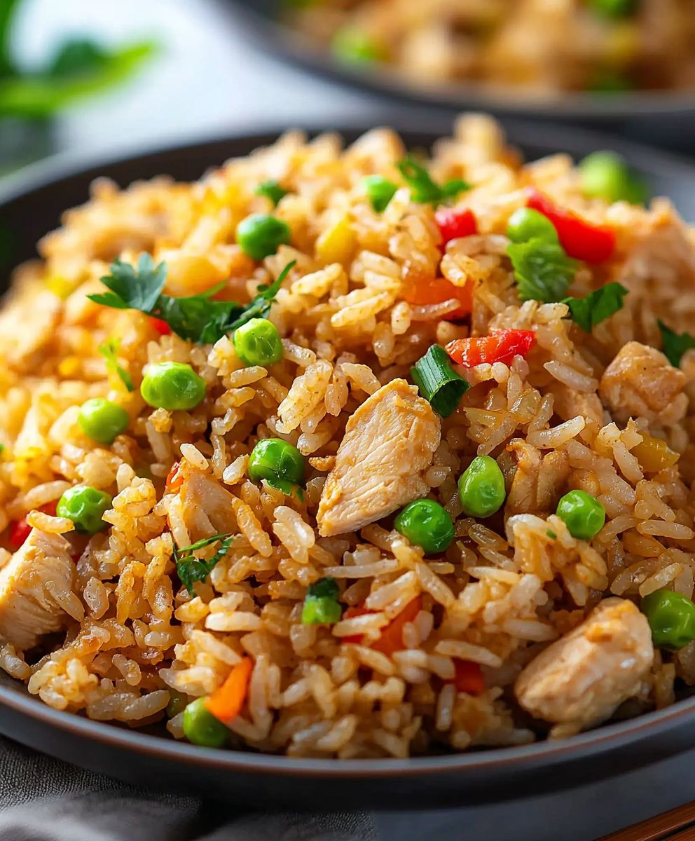 Gebratener Hühnchenreis kochen