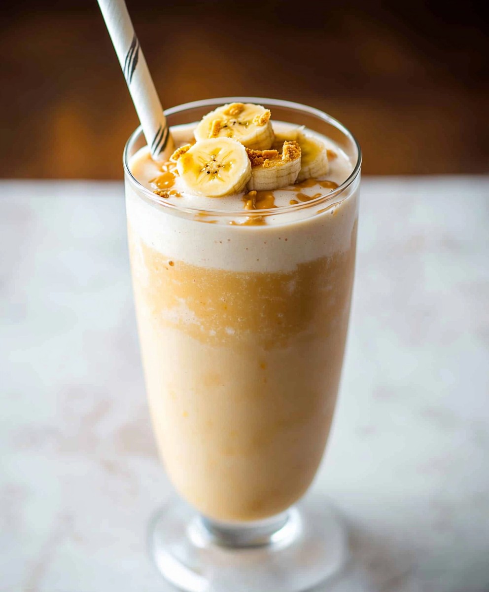 Erdnussbutter Bananen Milchshake
