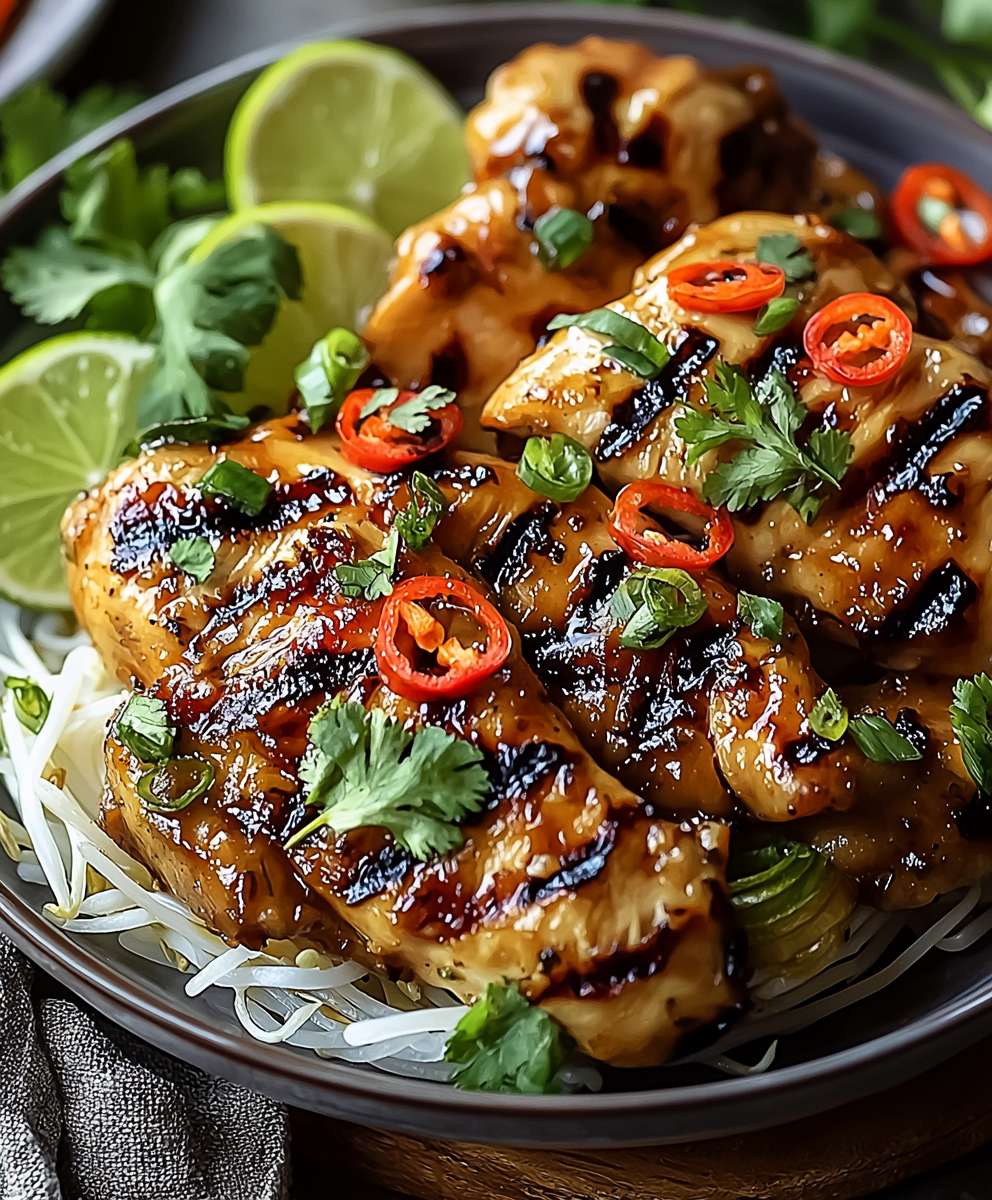 Vietnamesisches Zitronengras Hähnchen Grillen