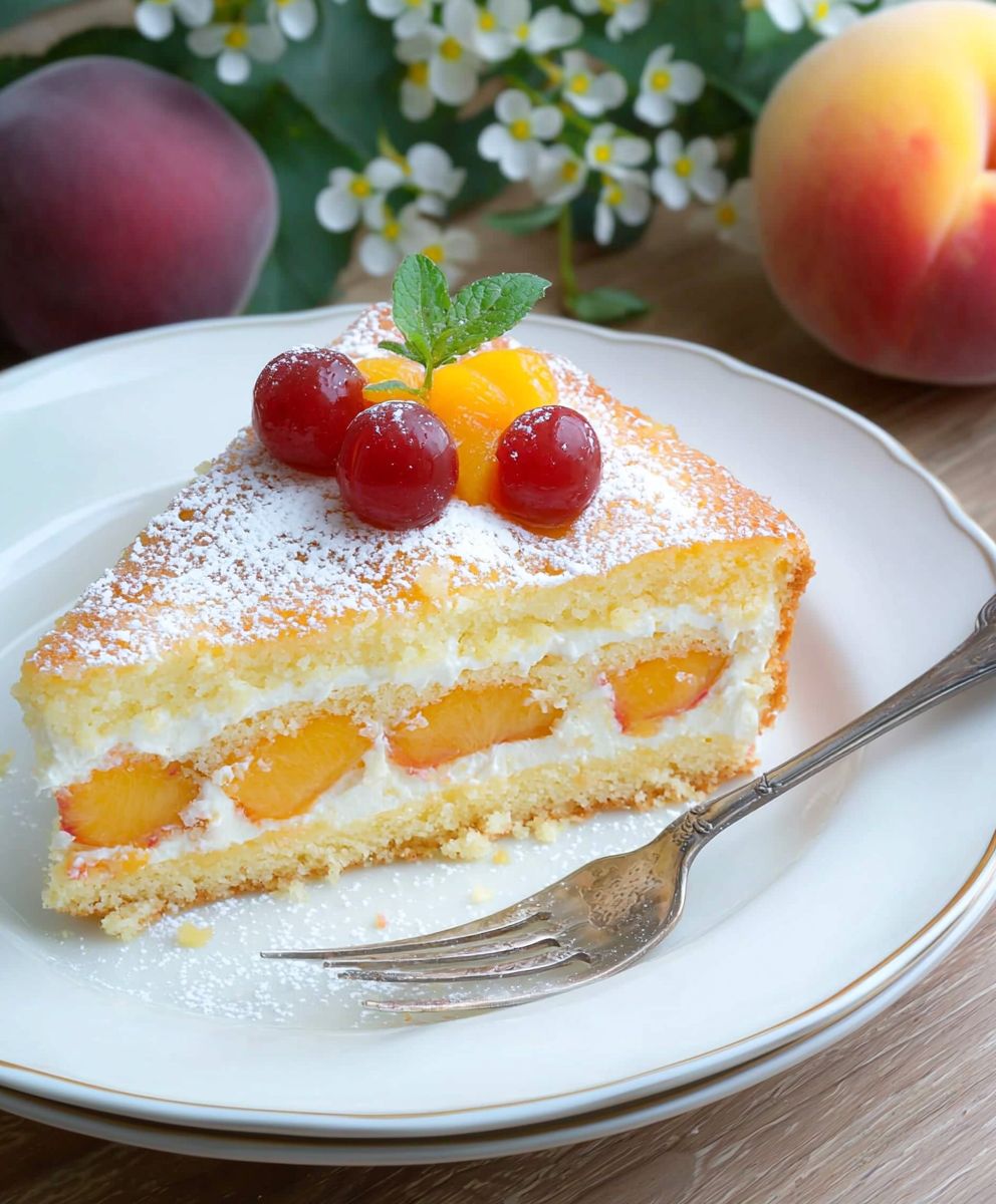 Pfirsich Schmandtorte backen
