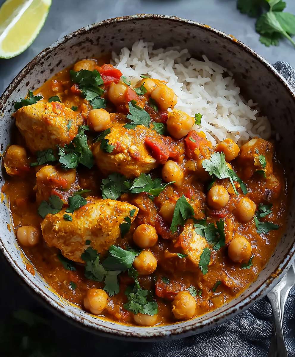 Hühnchen Kichererbsen Curry