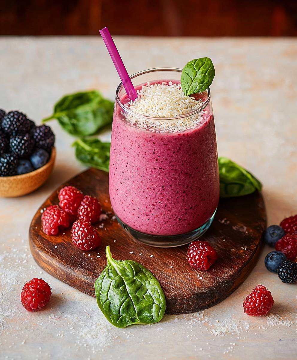 Beeren Spinat Smoothie