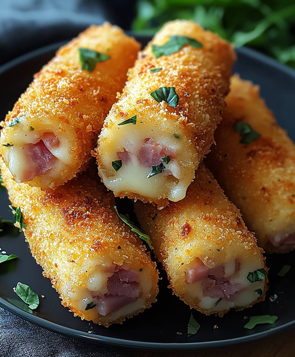 Käse Schinken Röllchen Parmesan