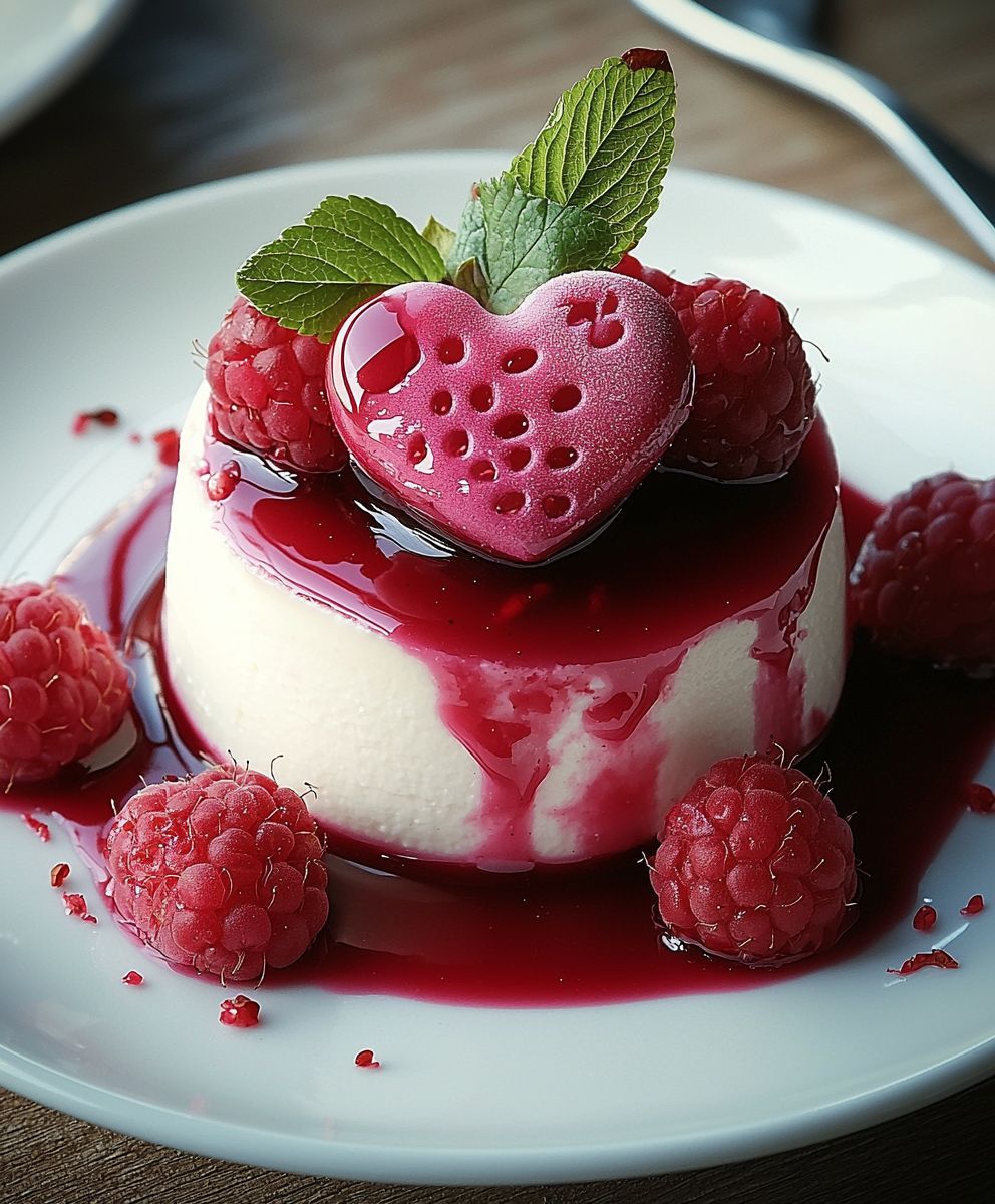 Himbeer Quark Dessert Herz