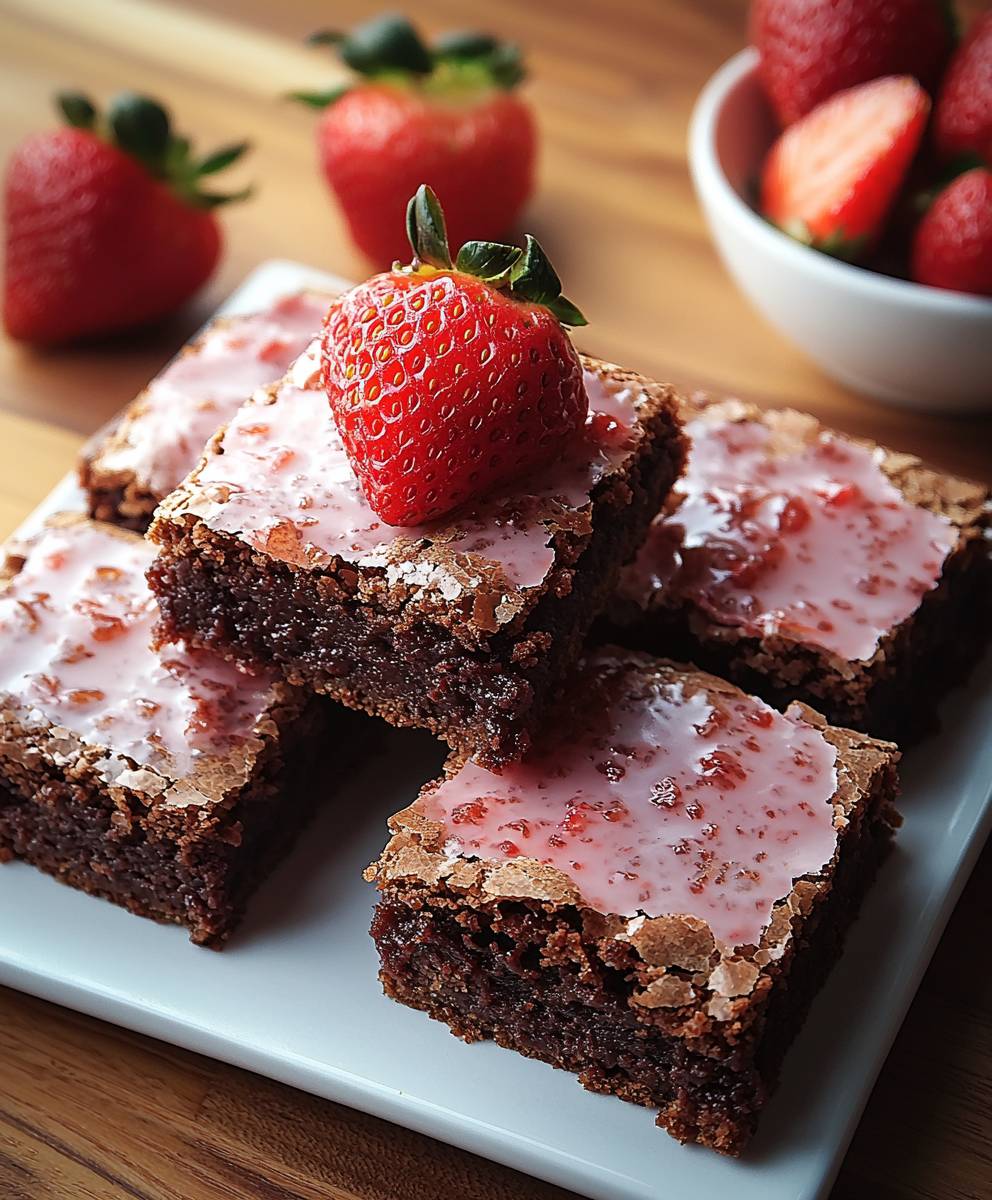 Erdbeer Brownies backen