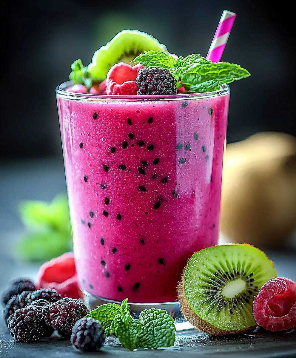 Kiwi Hibiskus Tee Smoothie