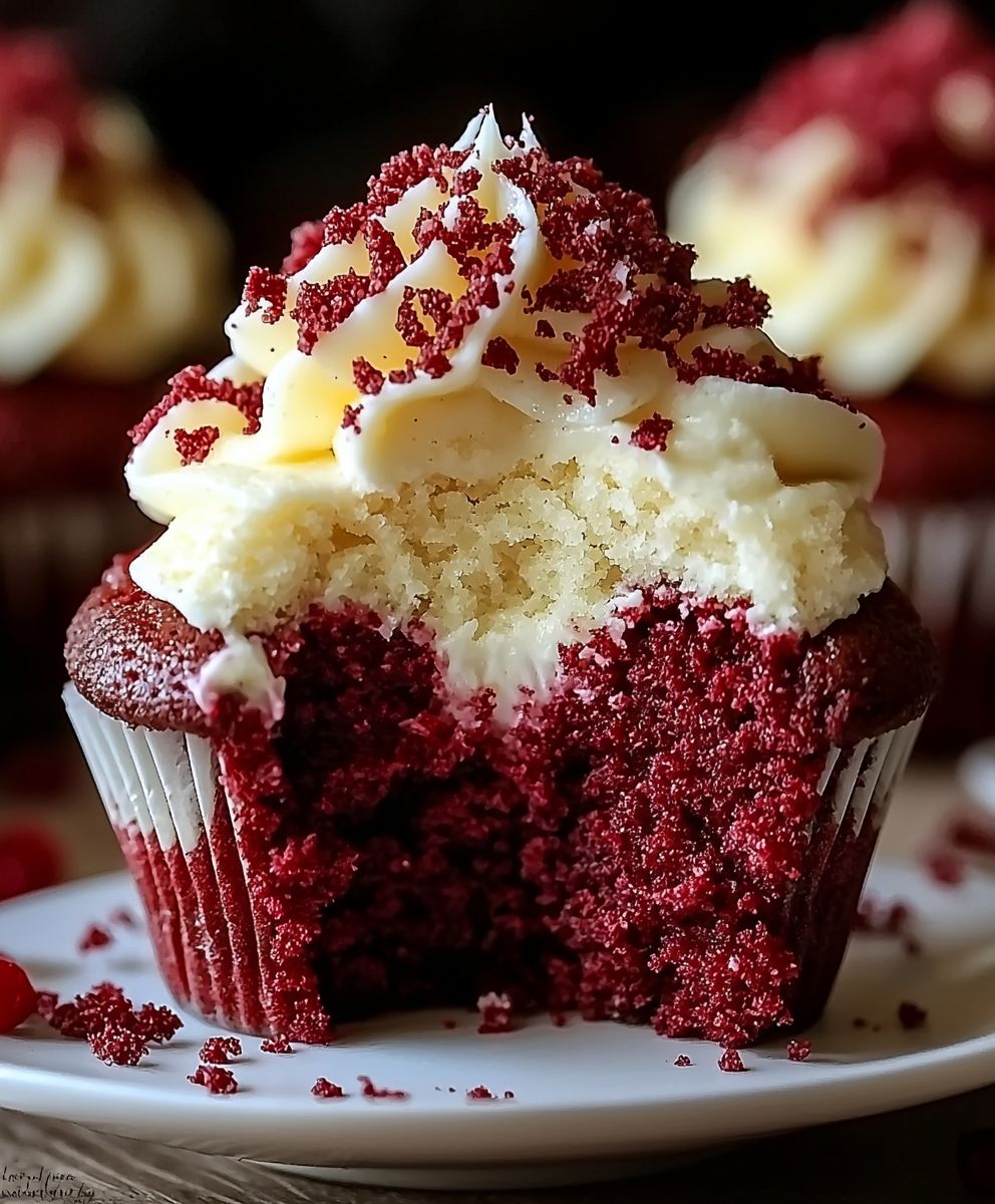 Red Velvet Käsekuchen Cupcakes