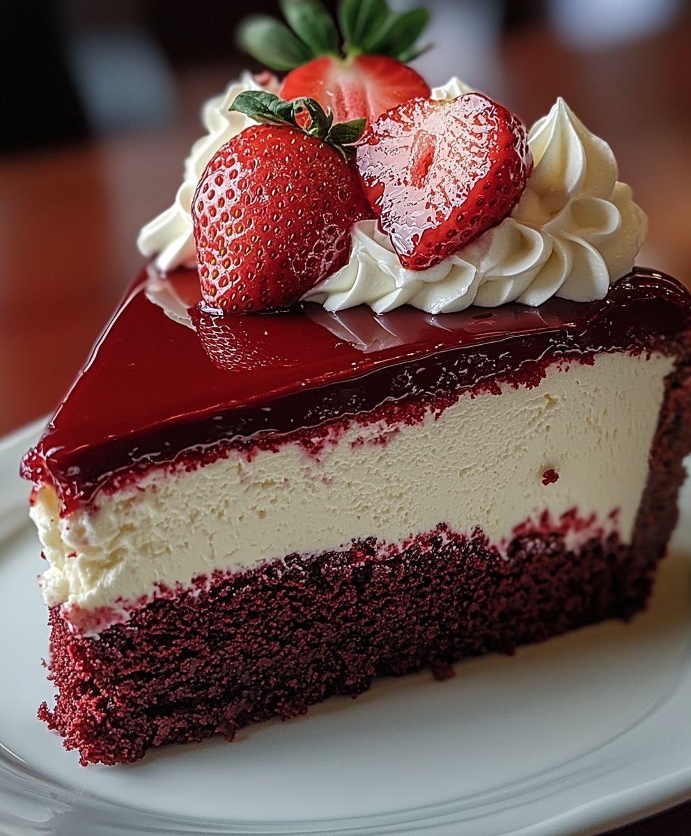 Red Velvet Erdbeer Käsekuchen