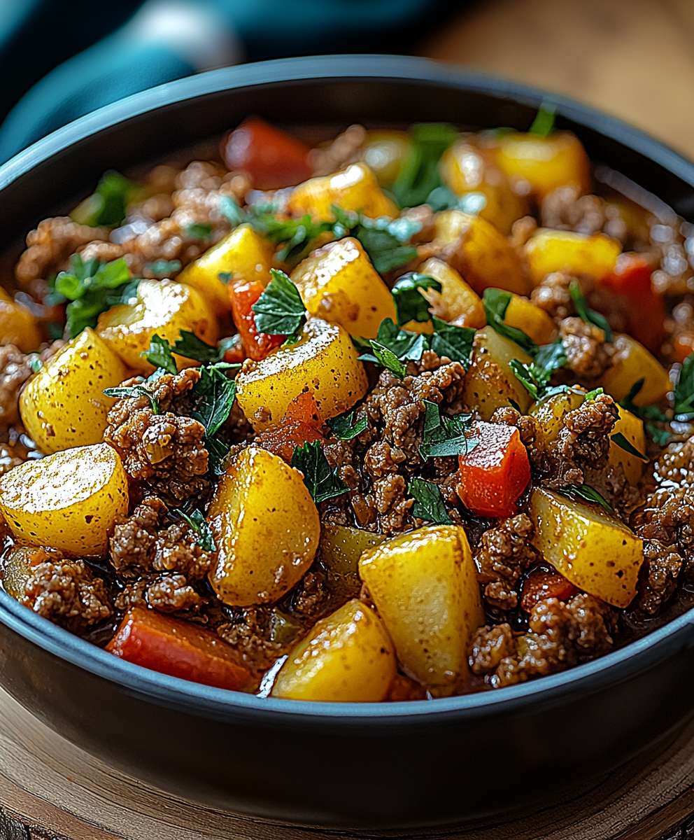 Bauerntopf Hackfleisch Kartoffeln Paprika