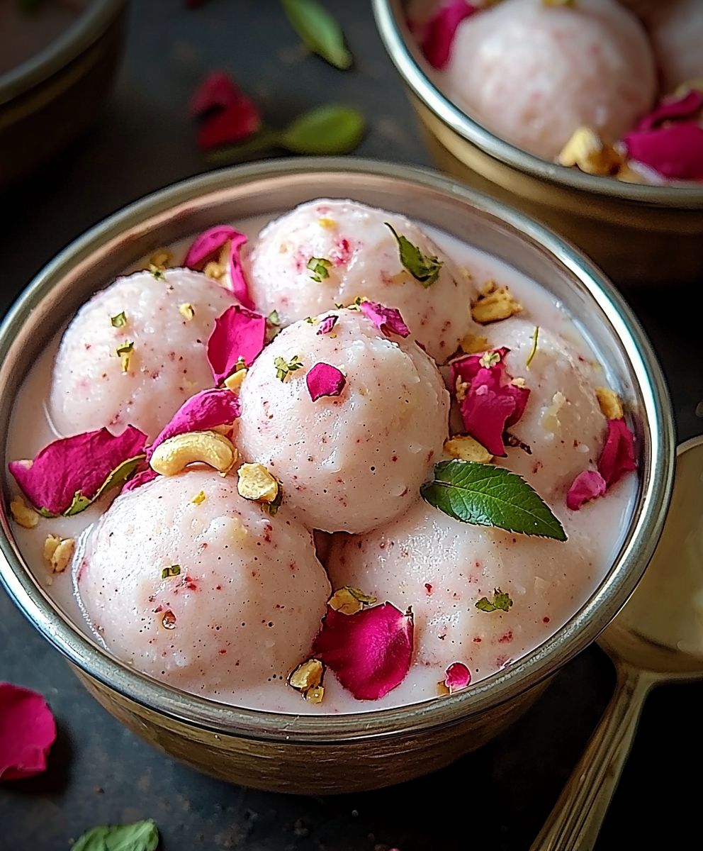 Rosen Rasmalai selber machen