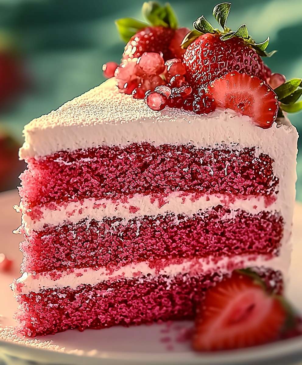Erdbeerkuchen dreischichtig backen