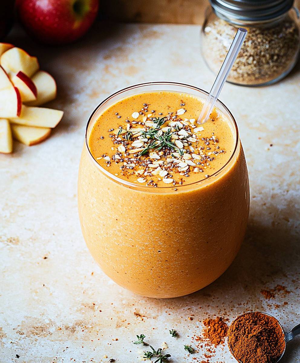 Süßkartoffel Apfelkuchen Smoothie