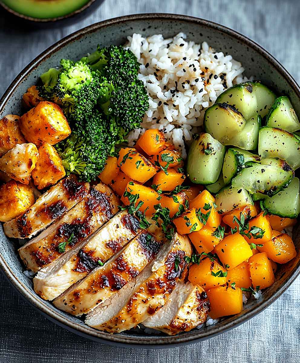 Low Carb Hähnchen Bowl