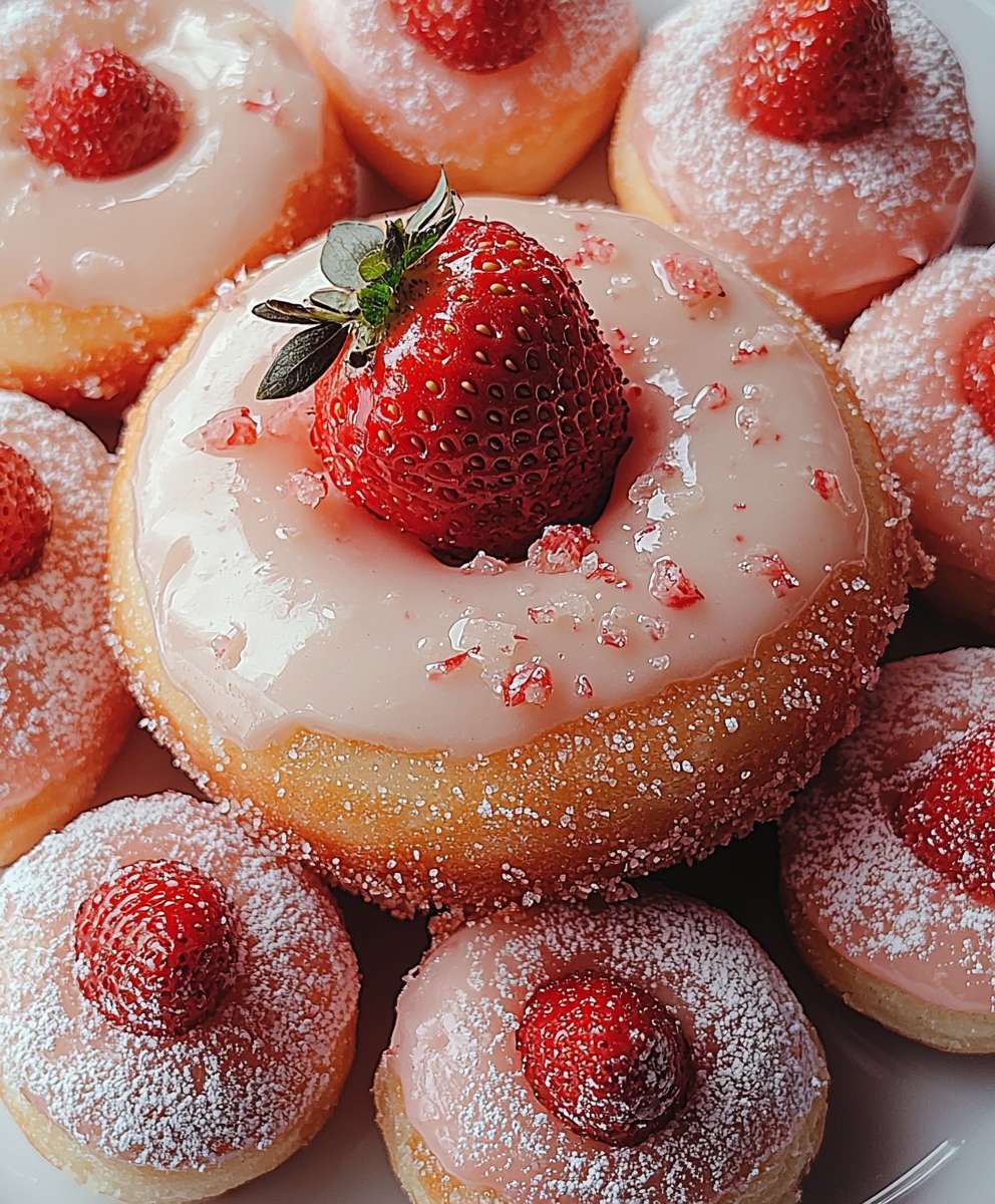 Erdbeer Vanille Cronut