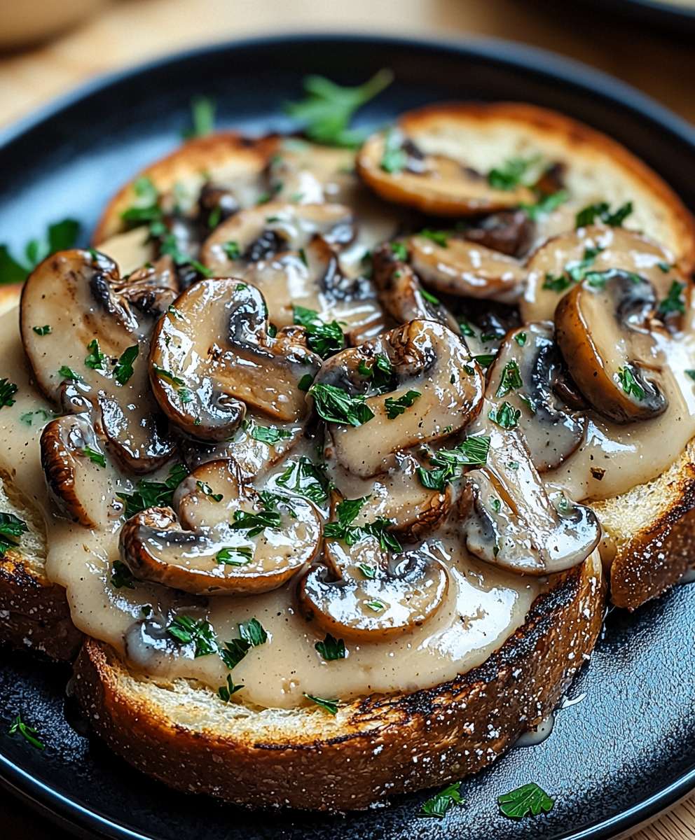 Cremiger Pilz Toast