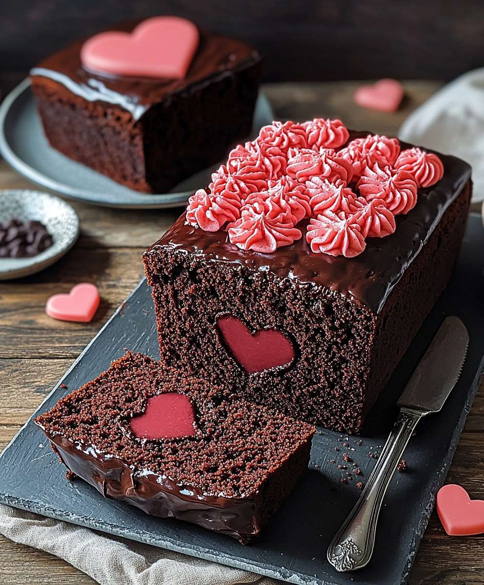 Schokoladenkuchen mit Herz