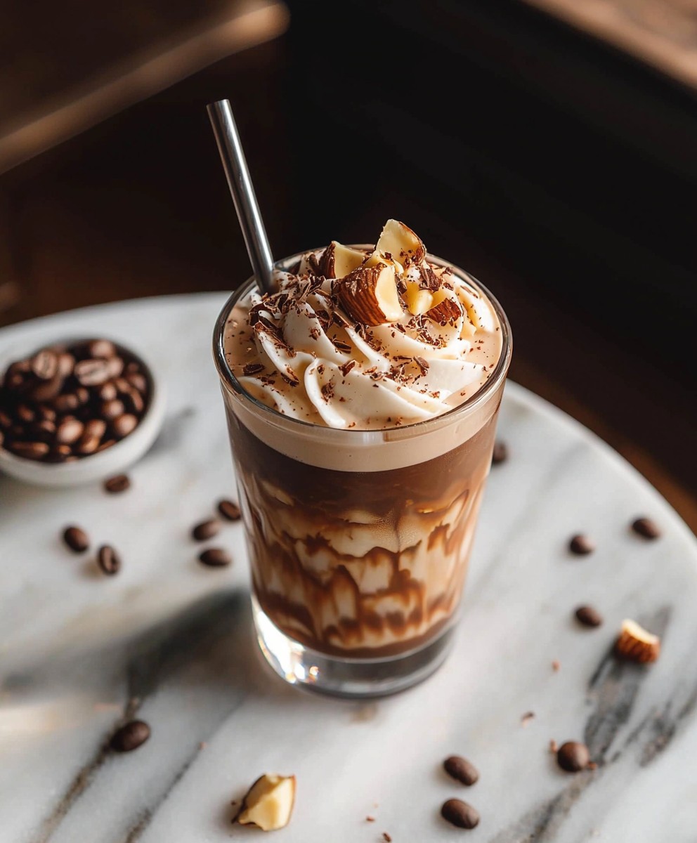 Schokoladen Mandel Eiskaffee