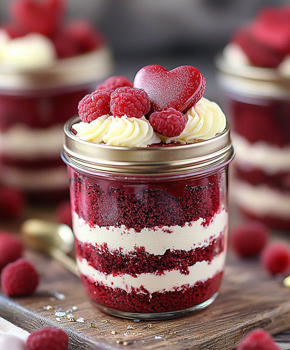 Red Velvet Kuchen Glas
