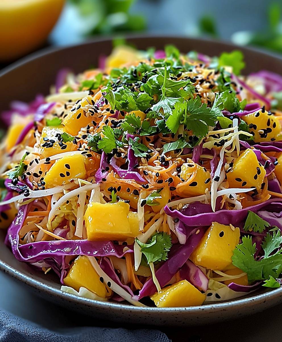 Asiatischer Spitzkohl Mango Salat