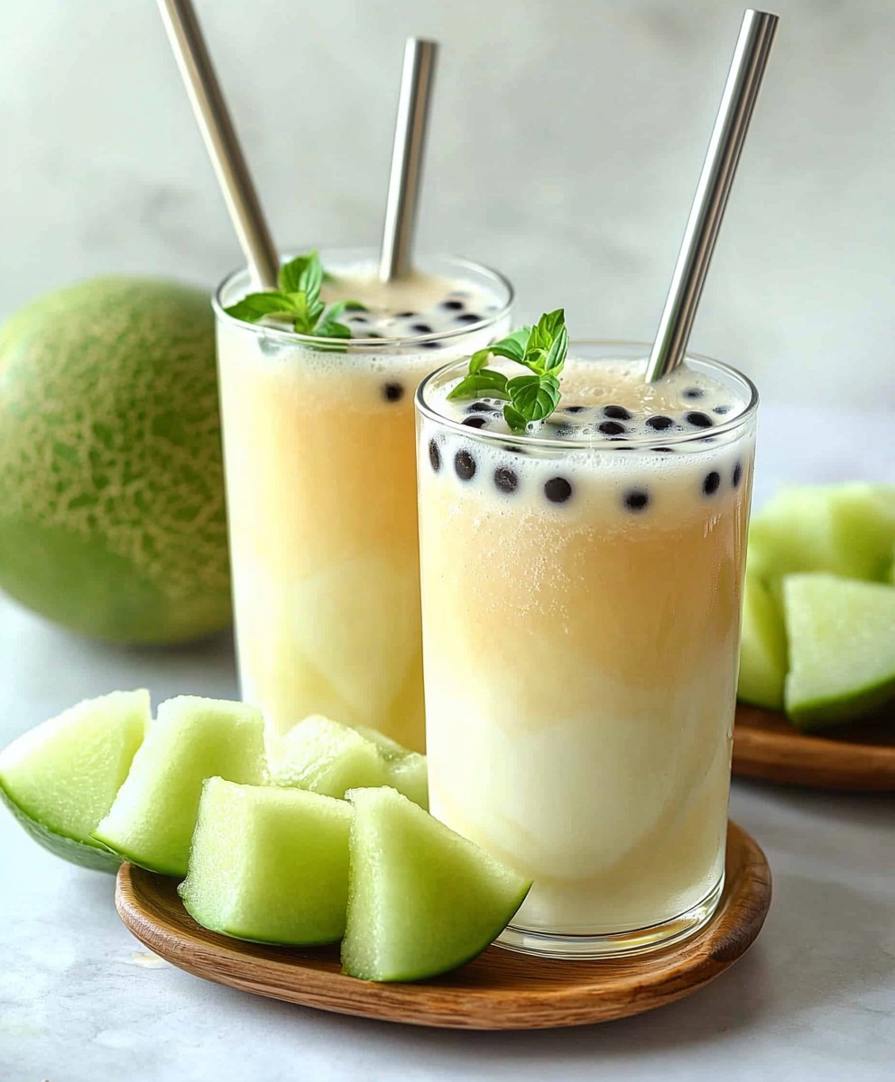 Honigmelonen Milchtee Boba