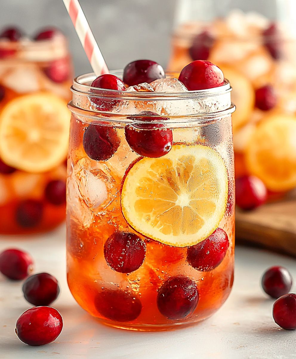 Festlicher Cranberry Eistee