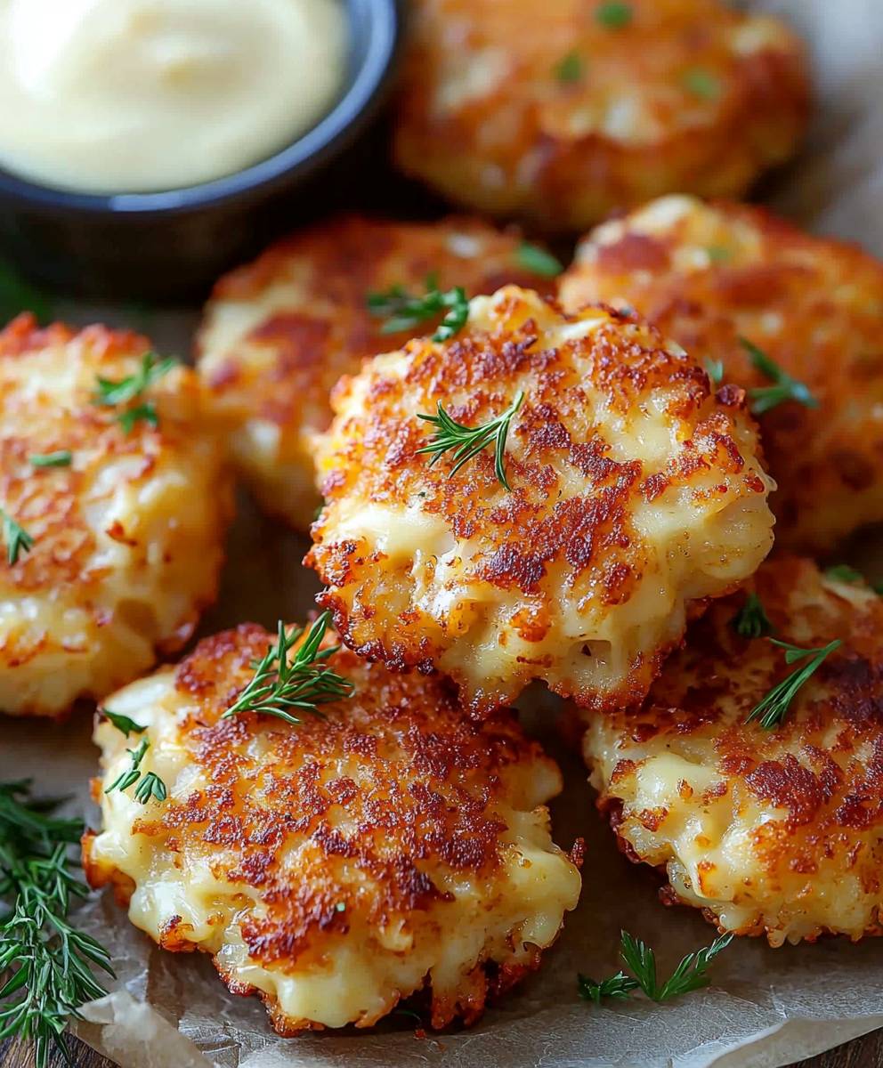 Hähnchen-Krapfen mit Käse
