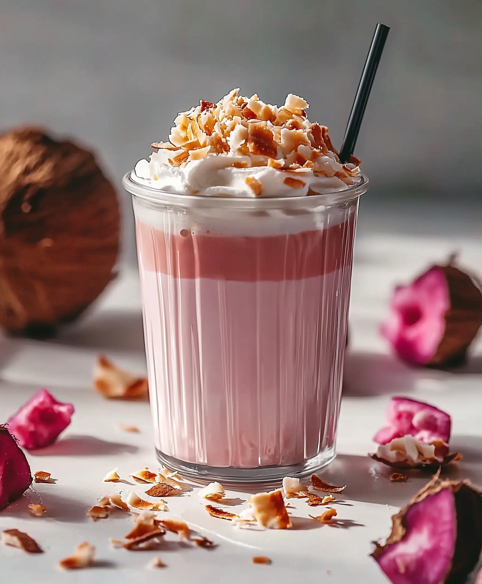 Pink Coconut Iced Latte