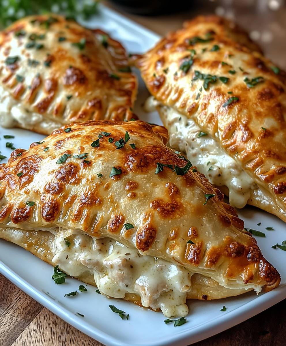 Hühnchen Alfredo Calzones