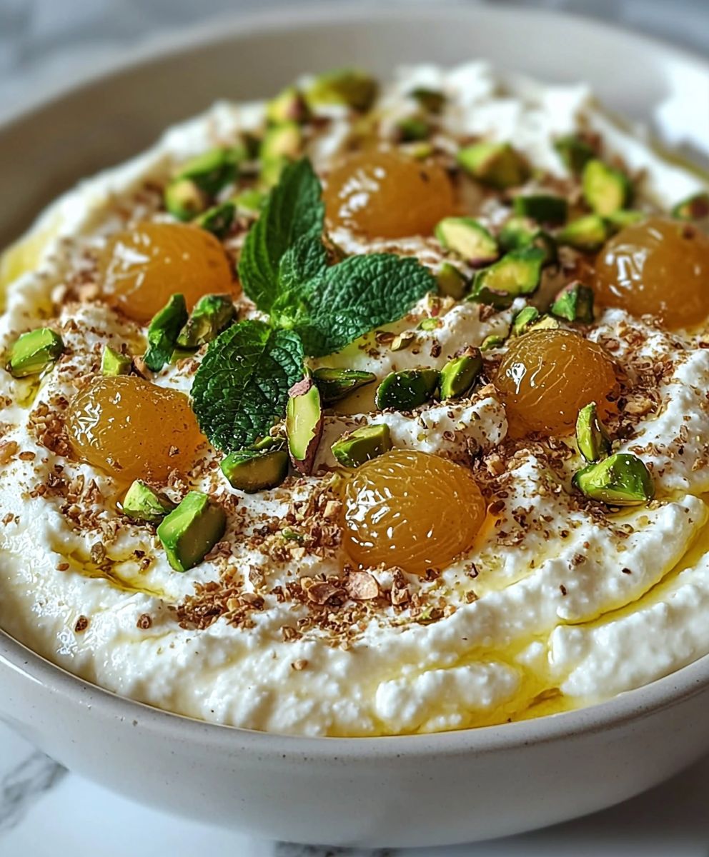 Honig Ricotta Dip Pistazien